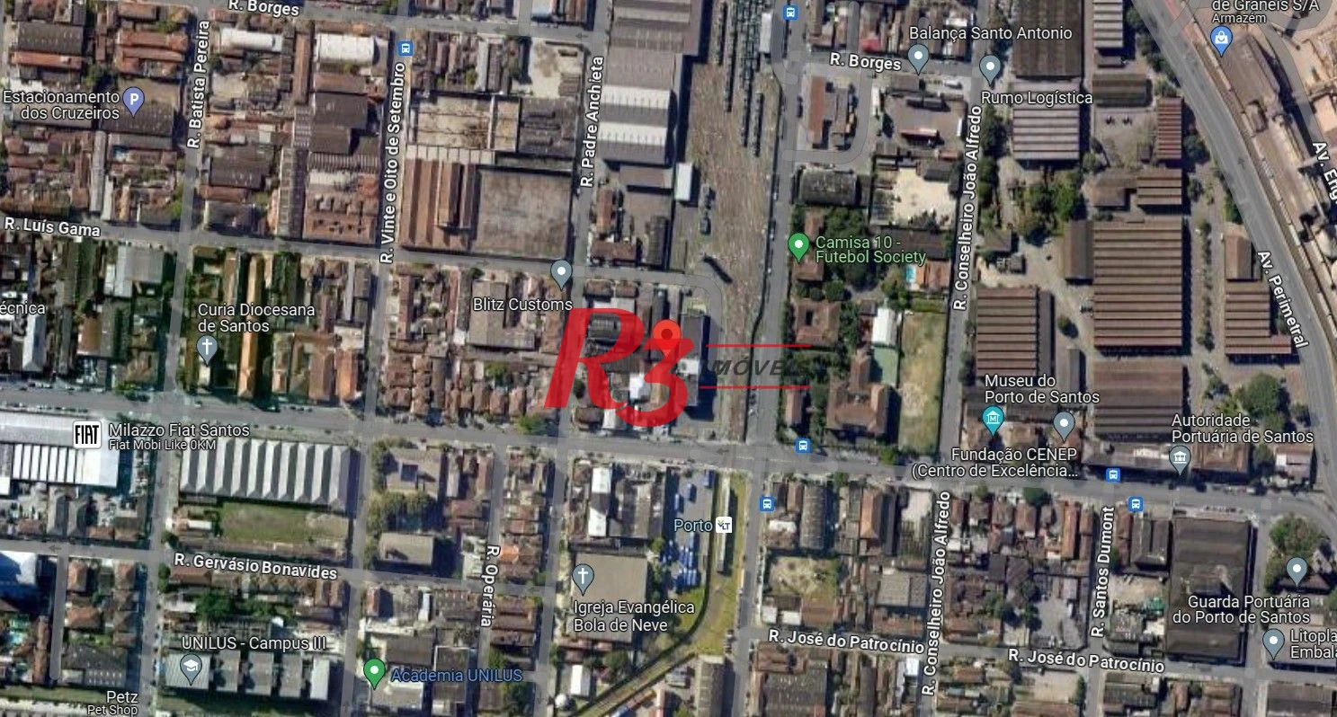 Galpão para alugar, 542 m² por R$ 25.000,00/mês - Macuco - Santos/SP