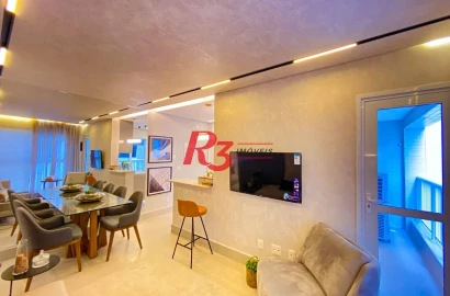 Apartamento com 2 dormitórios à venda, 82 m² por R$ 890.000,00 - Aparecida - Santos/SP