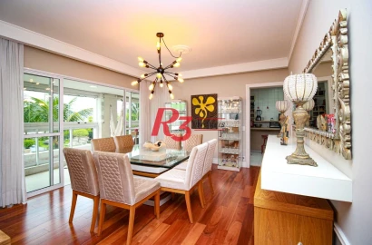 Apartamento com 3 dormitórios à venda, 189 m² - Ponta da Praia - Santos/SP