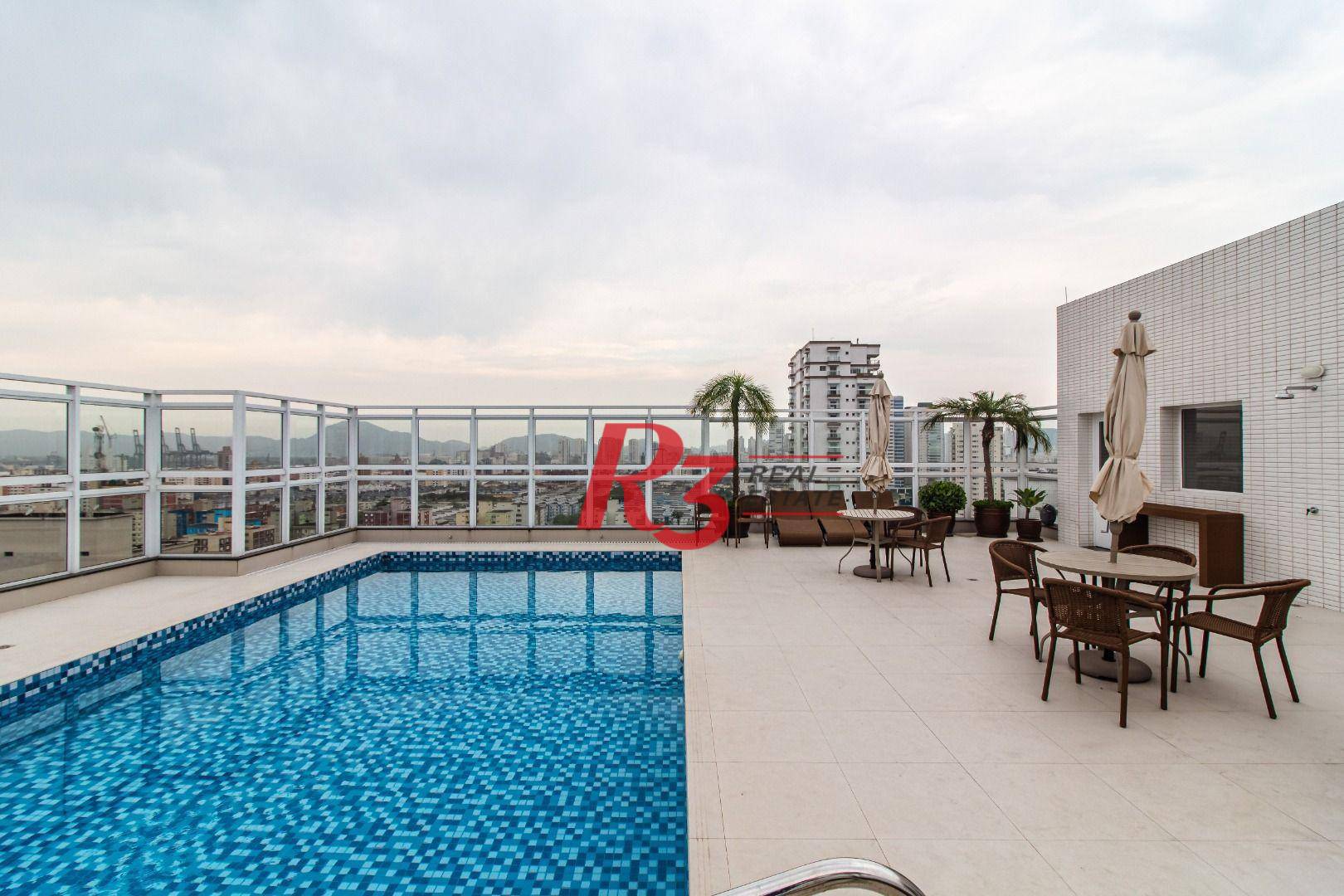 Apartamento para alugar, 52 m² por R$ 4.850,00/mês - Aparecida - Santos/SP