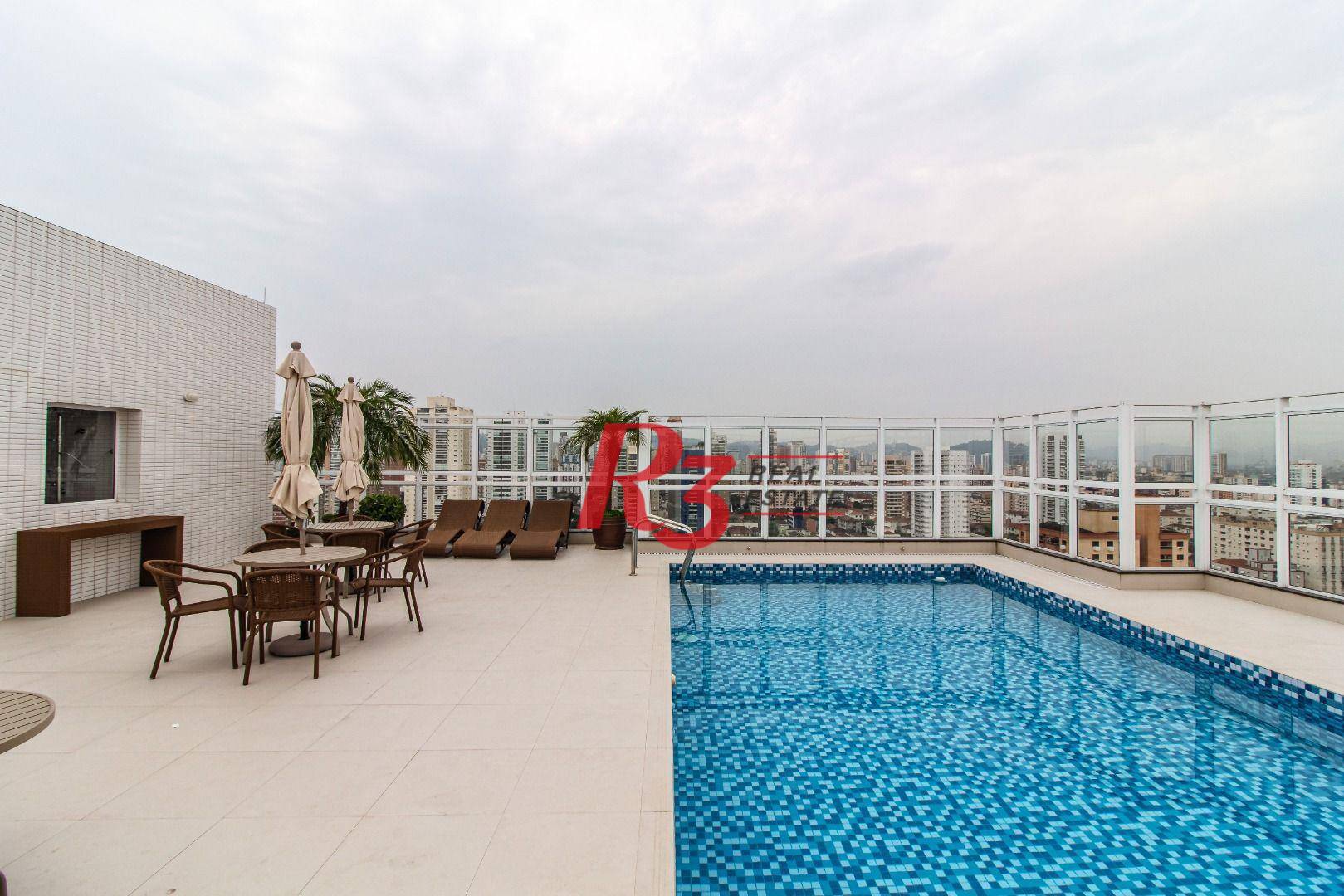 Apartamento para alugar, 52 m² por R$ 4.850,00/mês - Aparecida - Santos/SP