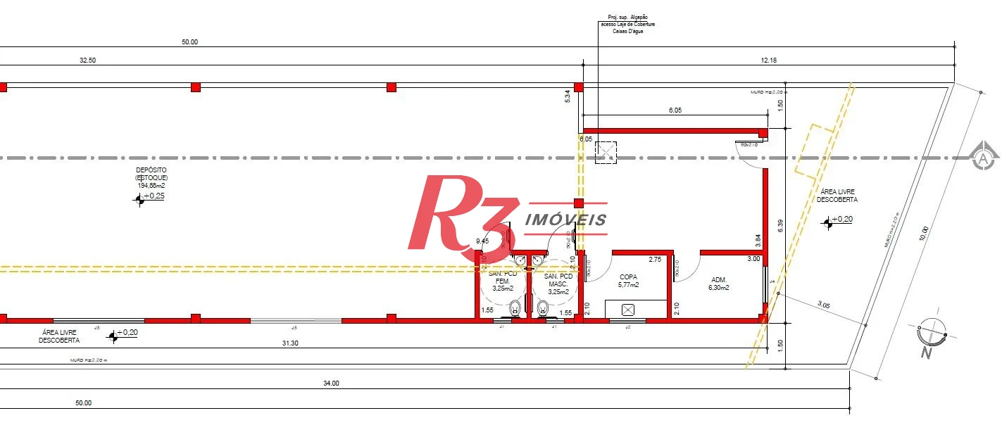 Loja para alugar, 322 m² por R$ 22.000,00/mês - Marapé - Santos/SP