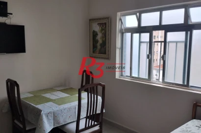 Apartamento com 1 dormitório para alugar, 57 m² por R$ 3.002,00/mês - José Menino - Santos/SP