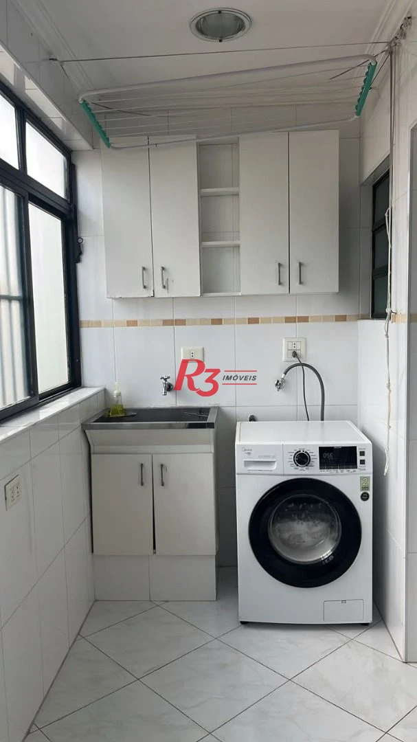 Apartamento com 3 dormitórios para alugar, 99 m² por R$ 5.871,92/mês - Boqueirão - Santos/SP