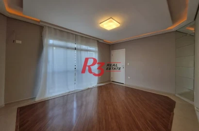 Apartamento com 3 dormitórios para alugar, 99 m² por R$ 6.317,98/mês - Boqueirão - Santos/SP