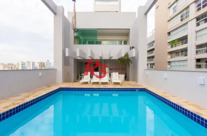 Apartamento Duplex com 2 dormitórios à venda, 80 m² por R$ 800.000,00 - Gonzaga - Santos/SP