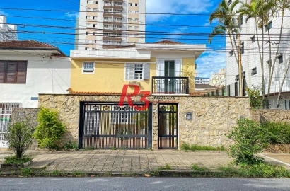 Sobrado com 3 dormitórios à venda, 200 m² por R$ 1.950.000,00 - Embaré - Santos/SP