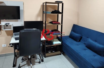 Kitnet com 1 dormitório para alugar, 26 m² por R$ 3.000,02/mês - Gonzaga - Santos/SP