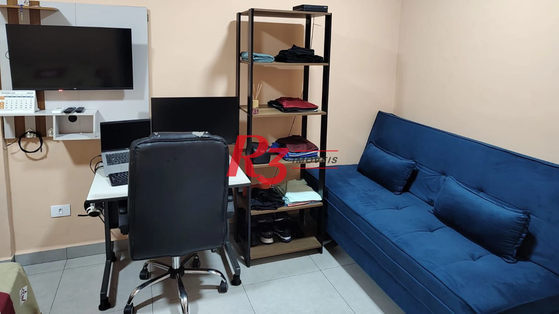 Kitnet com 1 dormitório para alugar, 26 m² por R$ 3.000,02/mês - Gonzaga - Santos/SP