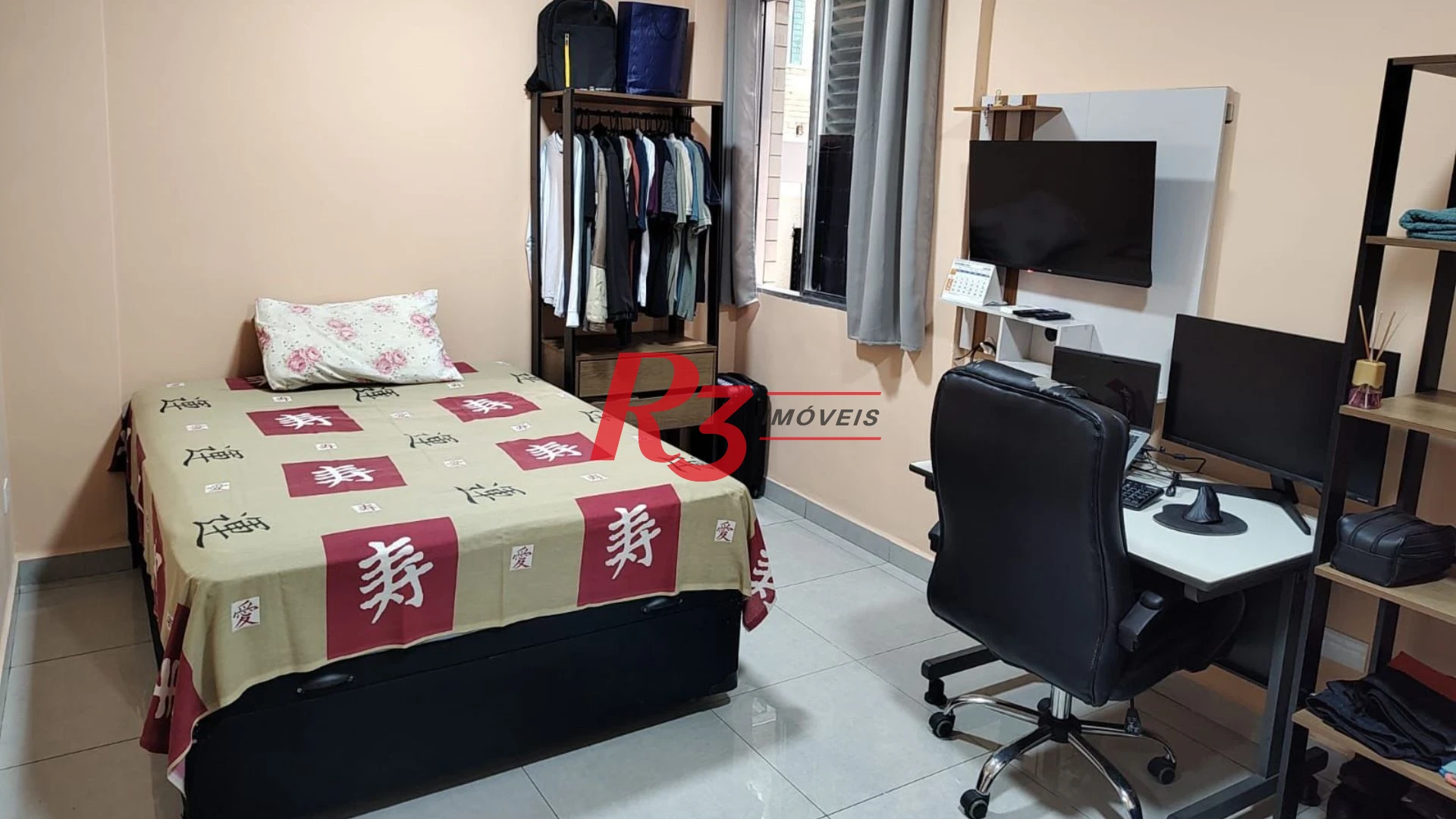 Kitnet com 1 dormitório para alugar, 26 m² por R$ 3.000,02/mês - Gonzaga - Santos/SP