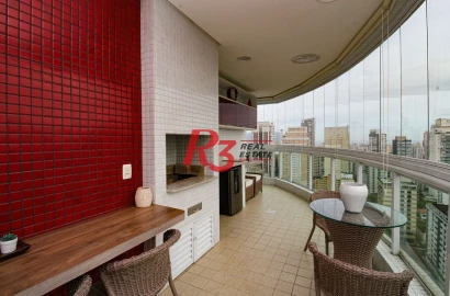 Apartamento com 3 dormitórios à venda, 160 m² por R$ 2.130.000,00 - Boqueirão - Santos/SP