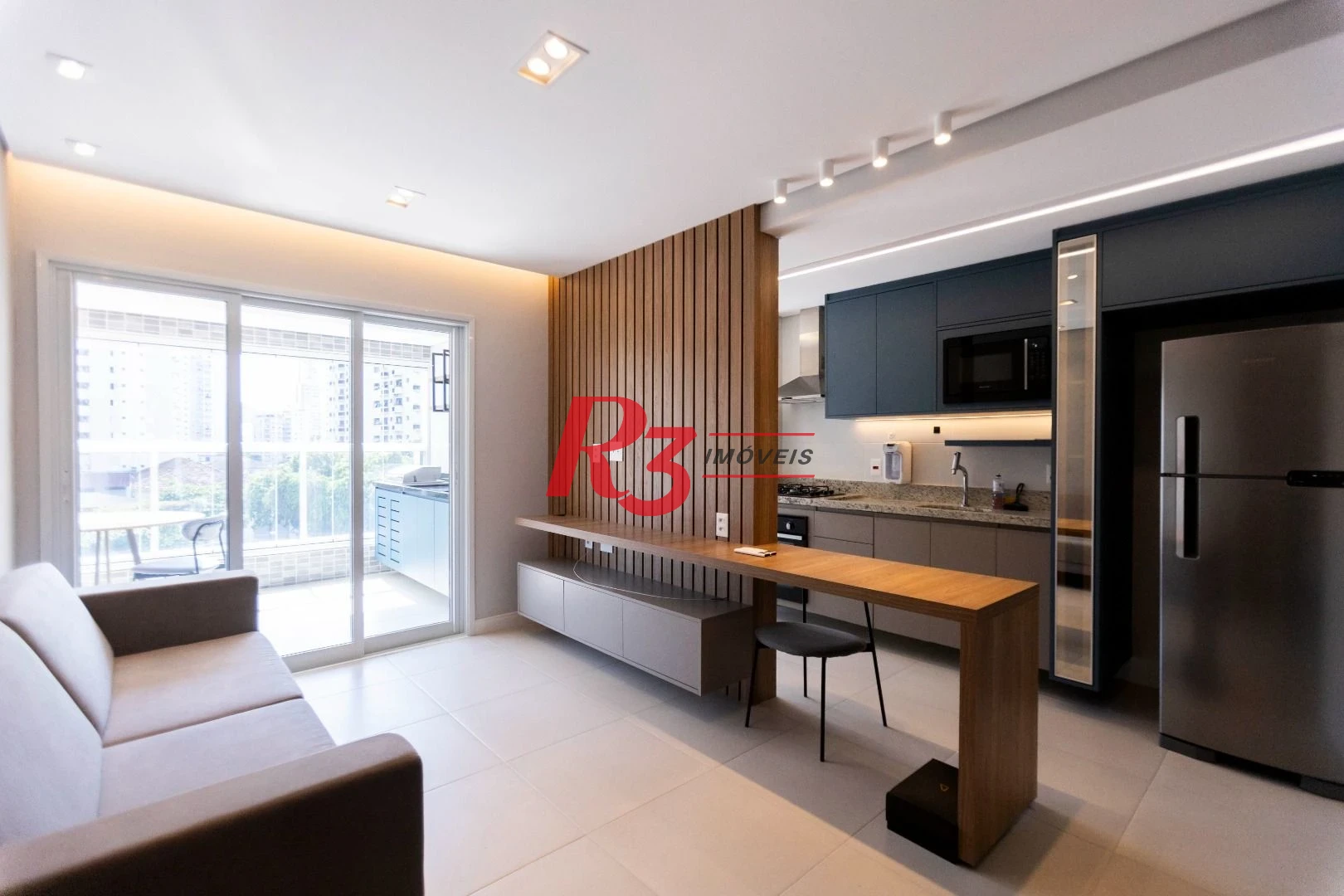 Apartamento com 1 dormitório para alugar, 66 m² por R$ 7.000,02/mês - Vila Rica - Santos/SP