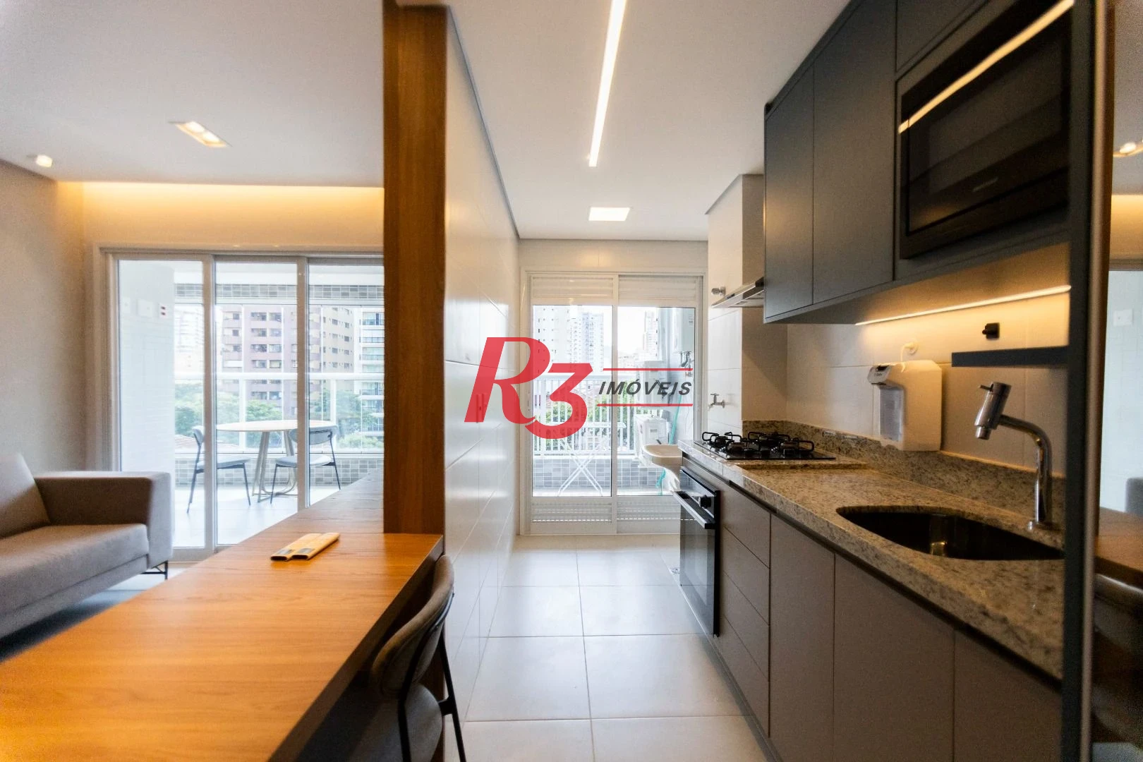Apartamento com 1 dormitório para alugar, 66 m² por R$ 7.000,02/mês - Vila Rica - Santos/SP