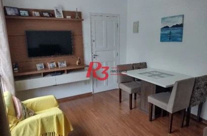 Apartamento com 2 dormitórios à venda, 70 m² por R$ 373.000,00 - Boqueirão - Santos/SP