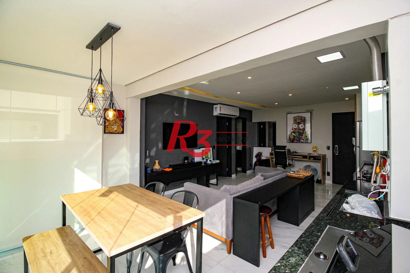 Apartamento com 1 dormitório para alugar, 48 m² por R$ 4.000,00/mês - José Menino - Santos/SP