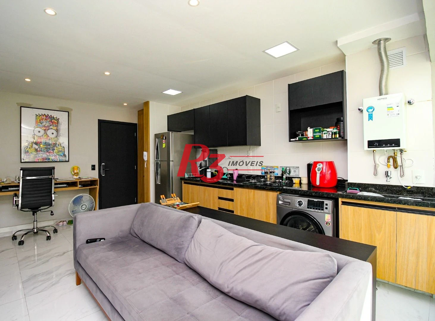 Apartamento com 1 dormitório para alugar, 48 m² por R$ 4.000,00/mês - José Menino - Santos/SP