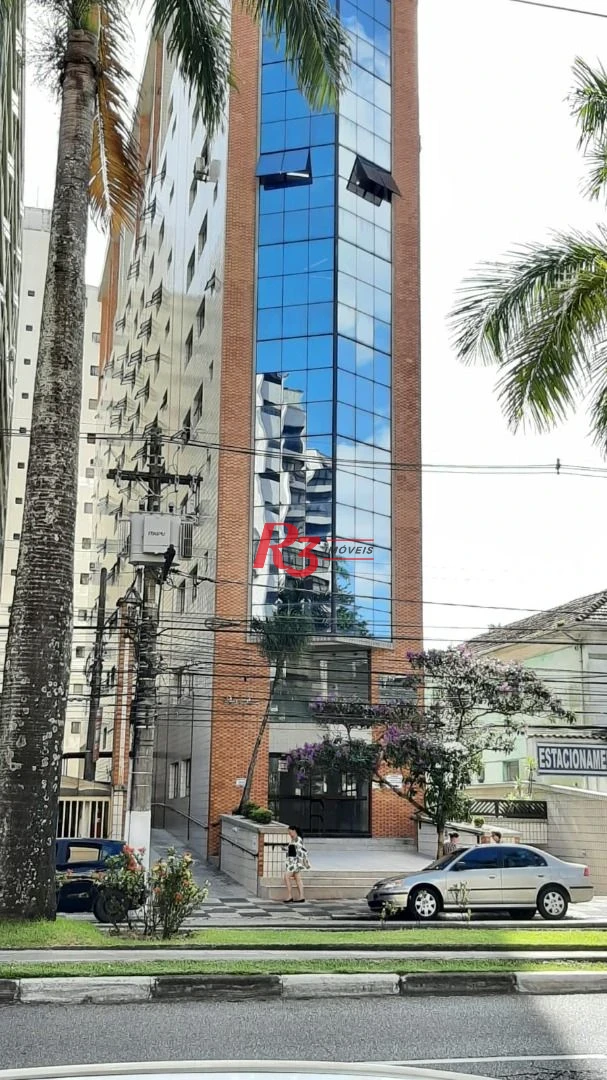 Sala comercial para locação, 46 m², 1 vaga, no Gonzaga, Santos SP.