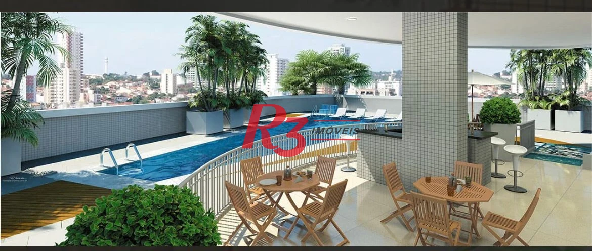 Apartamento com 3 dormitórios à venda, 124 m² por R$ 1.950.000,00 - Boqueirão - Santos/SP
