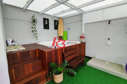 Apartamento Garden com 2 dormitórios à venda, 154 m² por R$ 1.379.000,00 - Campo Grande - Santos/SP