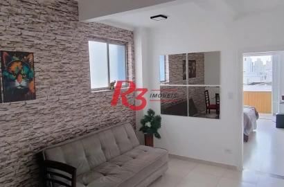 Apartamento com 1 dormitório à venda, 55 m² por R$ 532.000,00 - Boqueirão - Santos/SP