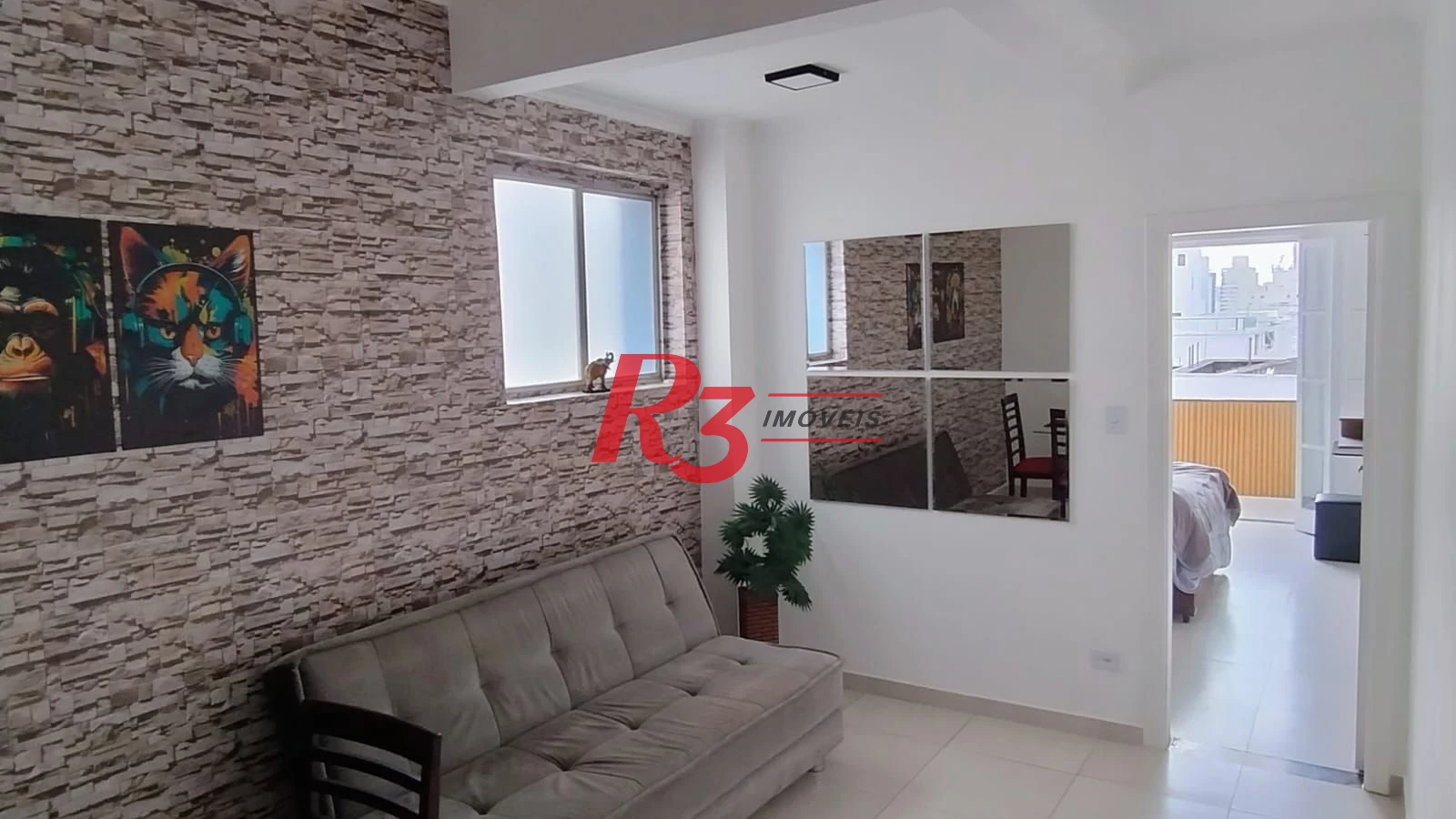 Apartamento com 1 dormitório à venda, 55 m² por R$ 532.000,00 - Boqueirão - Santos/SP