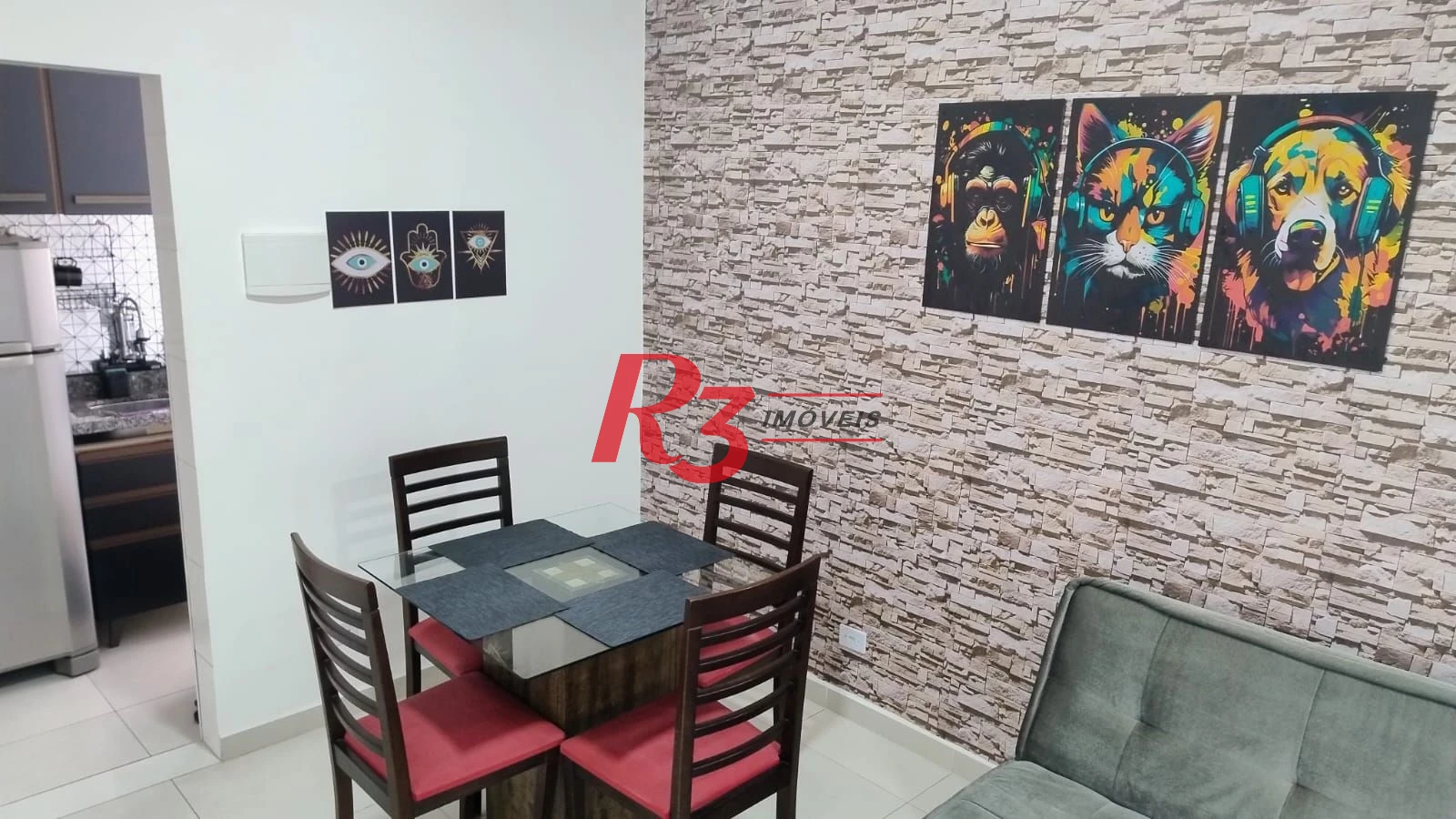 Apartamento com 1 dormitório à venda, 55 m² por R$ 532.000,00 - Boqueirão - Santos/SP