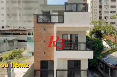 Sobrado com 2 dormitórios à venda, 98 m² por R$ 789.000,00 - Marapé - Santos/SP