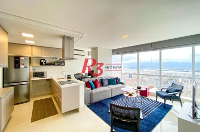 Apartamento com 1 dormitório à venda, 68 m² por R$ 1.200.000,00 - Aparecida - Santos/SP