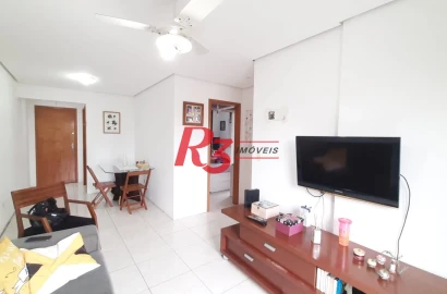 Apartamento a venda, 2 dorm, 75 m², 1 vaga, Aparecida, Santos SP