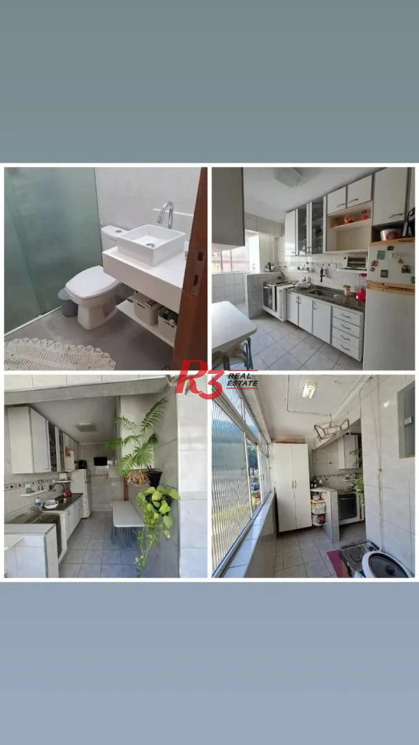 Apartamento com 2 dormitórios à venda, 67 m² por R$ 370.000,00 - Marapé - Santos/SP