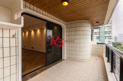 Apartamento com 3 dormitórios à venda, 173 m² por R$ 1.800.000,00 - Boqueirão - Santos/SP