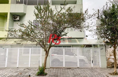 Sobrado com 3 dormitórios à venda, 89 m² por R$ 790.000,00 - Campo Grande - Santos/SP