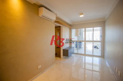 Apartamento com 2 dormitórios para alugar, 69 m² por R$ 6.000,00/mês - Boqueirão - Santos/SP