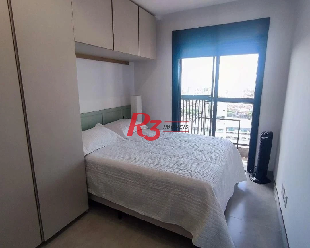 Apartamento com 1 dormitório para alugar, 54 m² - Boqueirão - Santos/SP