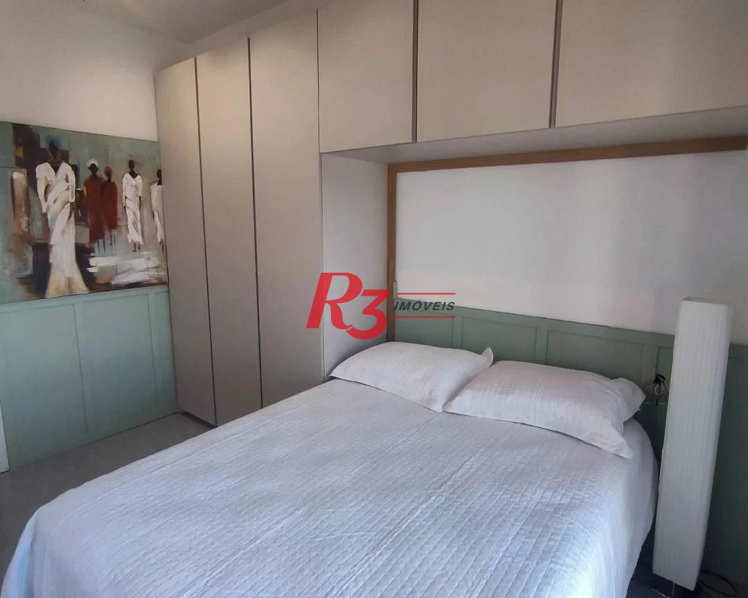Apartamento com 1 dormitório para alugar, 54 m² - Boqueirão - Santos/SP