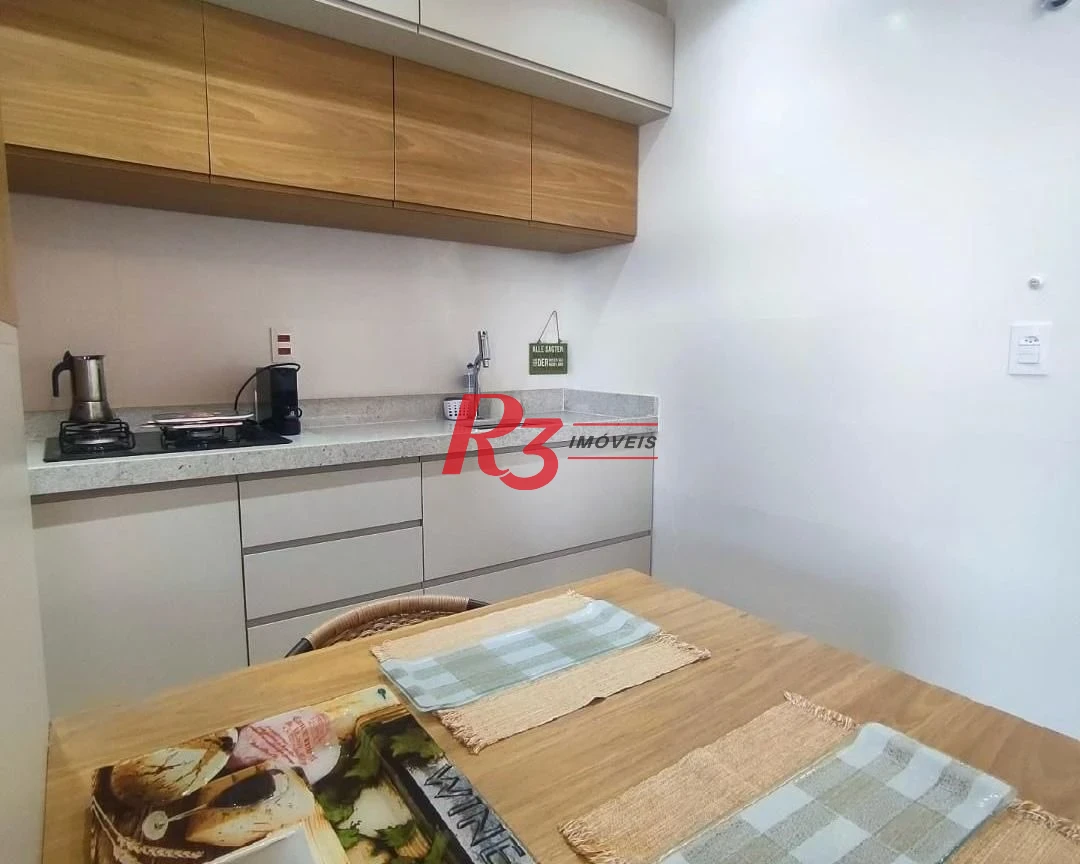 Apartamento com 1 dormitório para alugar, 54 m² - Boqueirão - Santos/SP