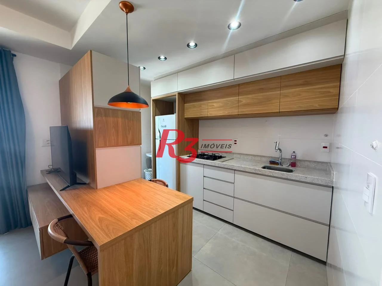 Apartamento com 1 dormitório para alugar, 54 m² - Boqueirão - Santos/SP