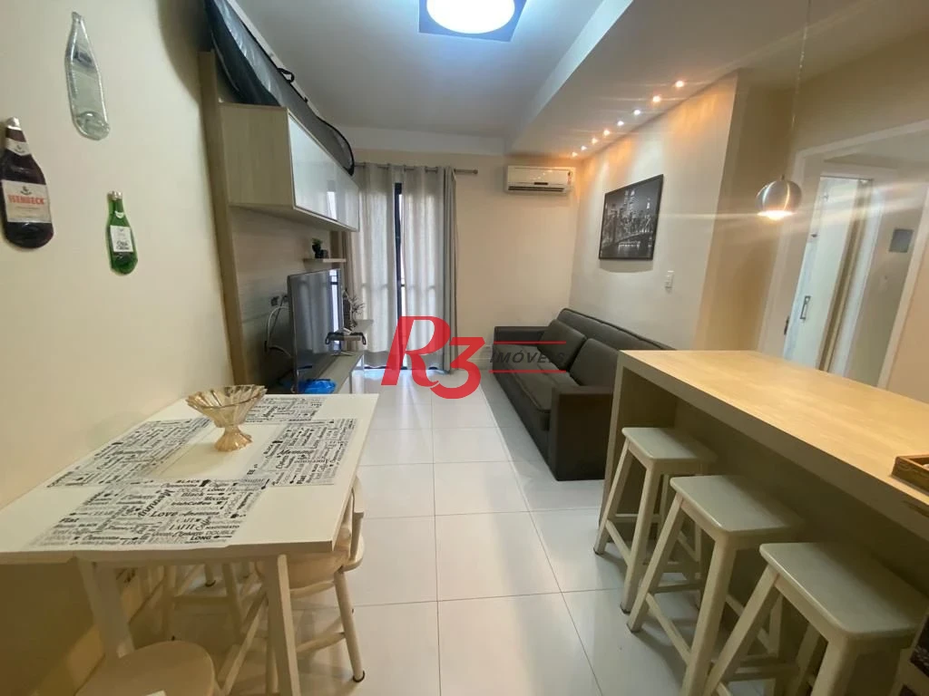 Flat com 1 dormitório à venda, 45 m² por R$ 320.000,00 - Gonzaga - Santos/SP