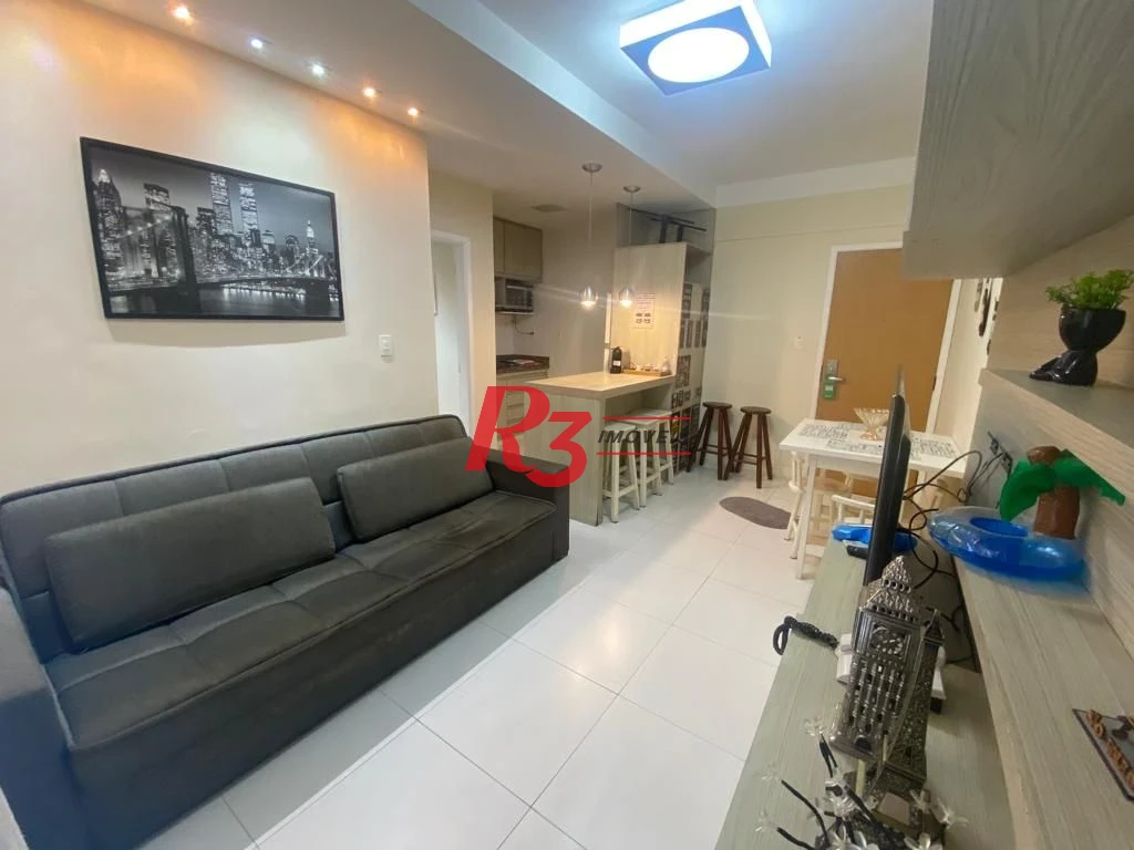 Flat com 1 dormitório à venda, 45 m² por R$ 320.000,00 - Gonzaga - Santos/SP