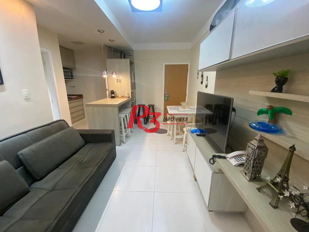 Flat com 1 dormitório à venda, 45 m² por R$ 320.000,00 - Gonzaga - Santos/SP