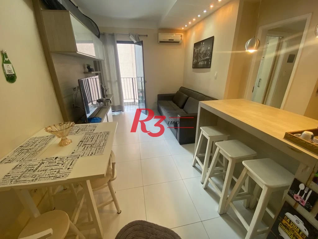 Flat com 1 dormitório à venda, 45 m² por R$ 320.000,00 - Gonzaga - Santos/SP