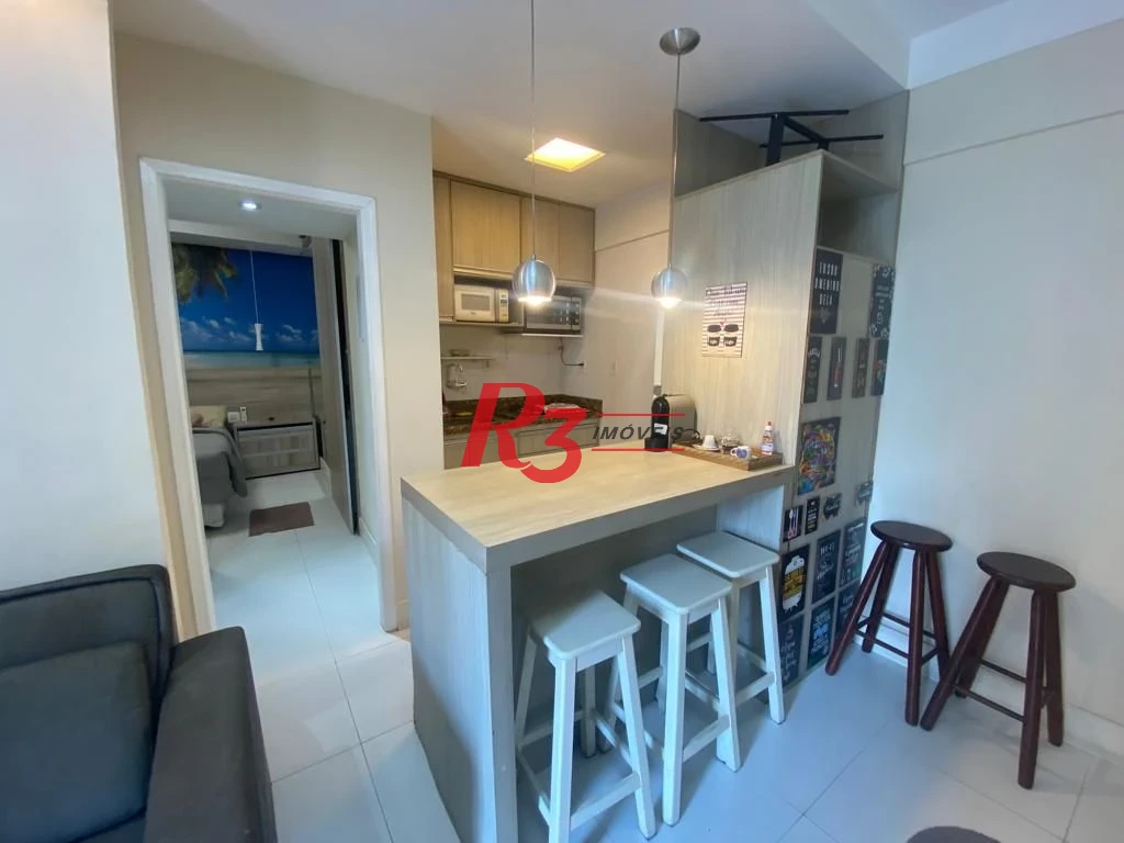 Flat com 1 dormitório à venda, 45 m² por R$ 320.000,00 - Gonzaga - Santos/SP