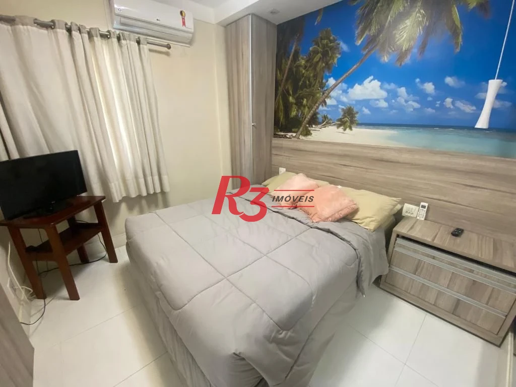 Flat com 1 dormitório à venda, 45 m² por R$ 320.000,00 - Gonzaga - Santos/SP