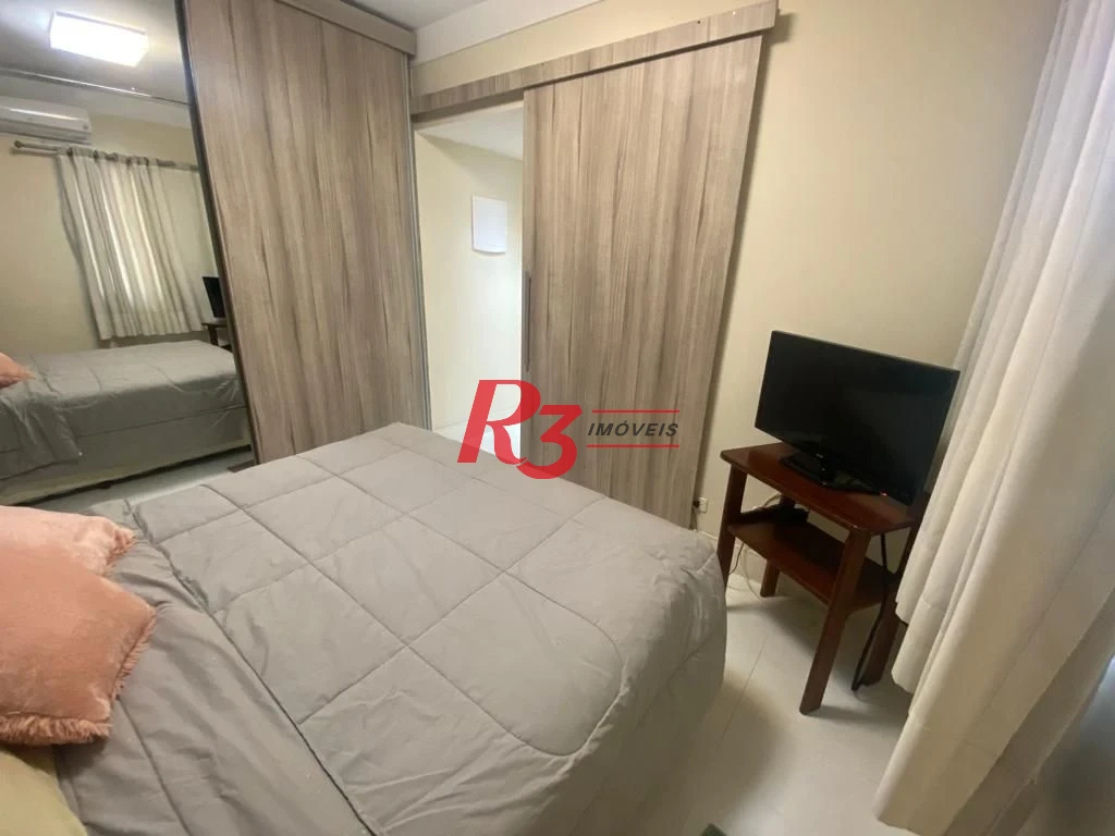 Flat com 1 dormitório à venda, 45 m² por R$ 320.000,00 - Gonzaga - Santos/SP