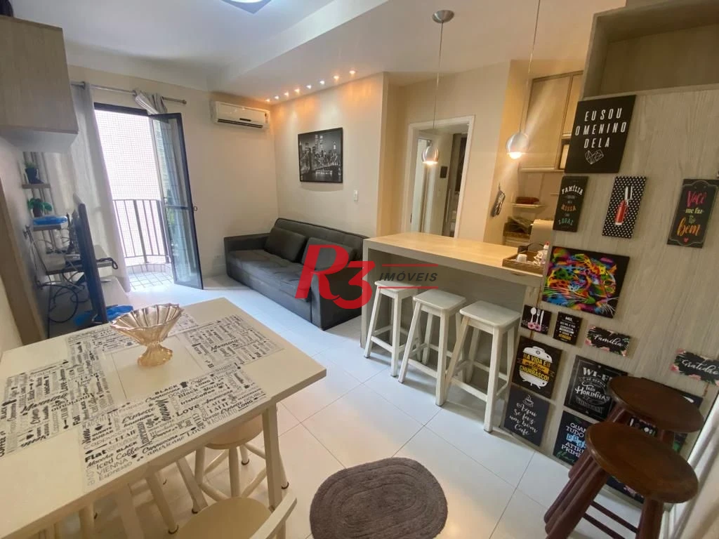 Flat com 1 dormitório à venda, 45 m² por R$ 320.000,00 - Gonzaga - Santos/SP