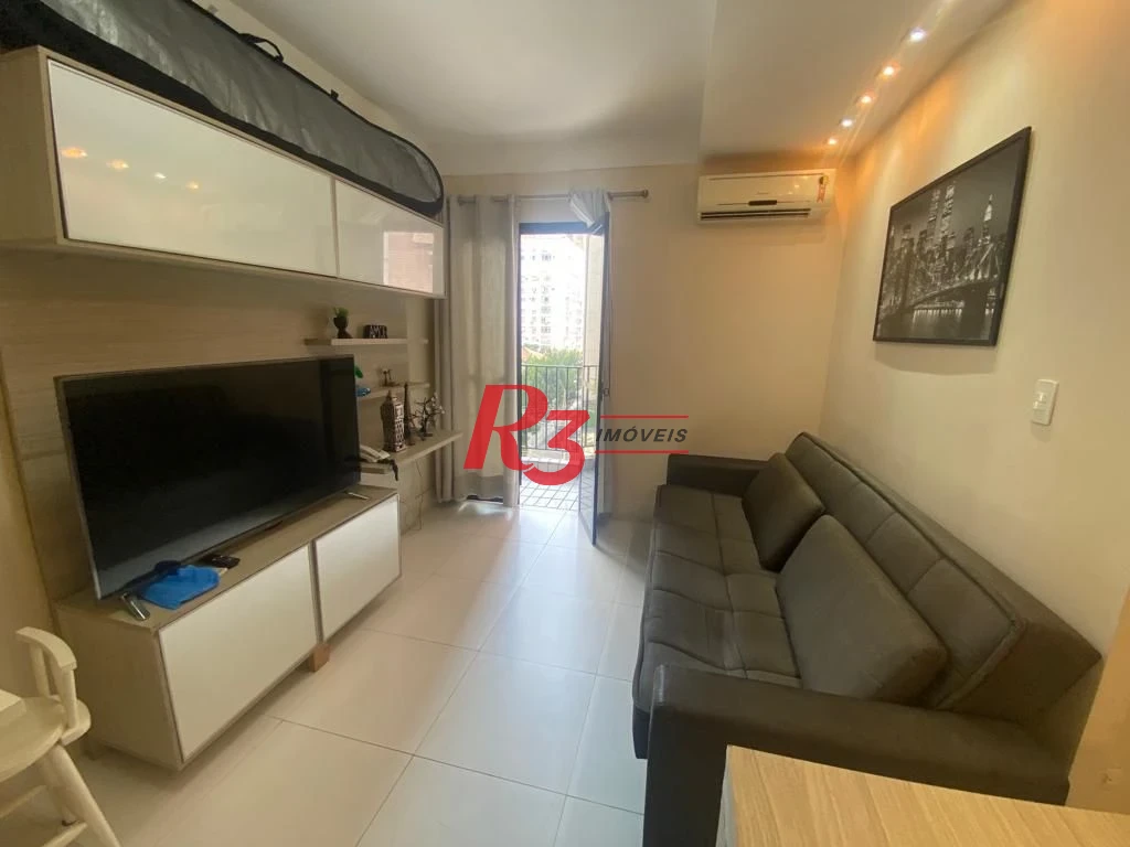 Flat com 1 dormitório à venda, 45 m² por R$ 320.000,00 - Gonzaga - Santos/SP