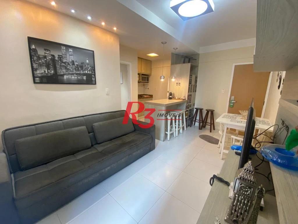 Flat com 1 dormitório à venda, 45 m² por R$ 320.000,00 - Gonzaga - Santos/SP