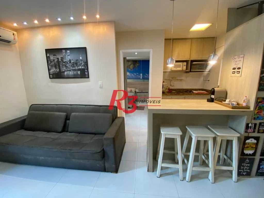 Flat com 1 dormitório à venda, 45 m² por R$ 320.000,00 - Gonzaga - Santos/SP