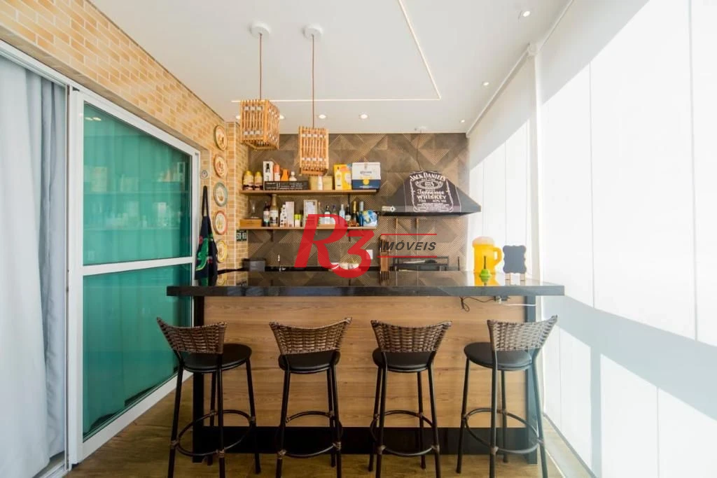 Apartamento com 3 dormitórios à venda, 124 m² por R$ 1.950.000,00 - Boqueirão - Santos/SP