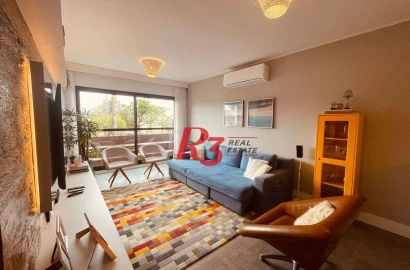 Apartamento com 2 dormitórios à venda, 100 m² por R$ 1.250.000,00 - Gonzaga - Santos/SP